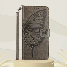 For Xiaomi OPPO VIVO Sony Nokia Emboss Leather Card Wallet Case Flip Stand Cover