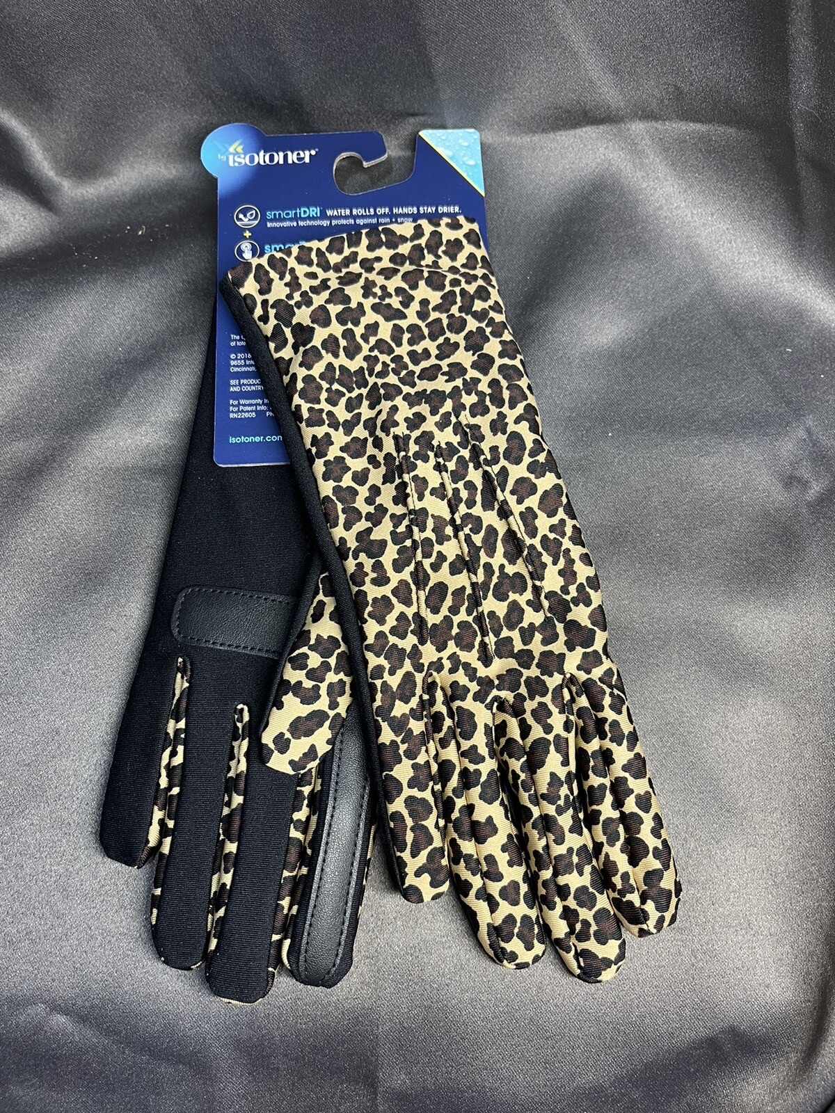 Isotoner Women Gloves Smartdri Smart Touch Leopard Print One Size