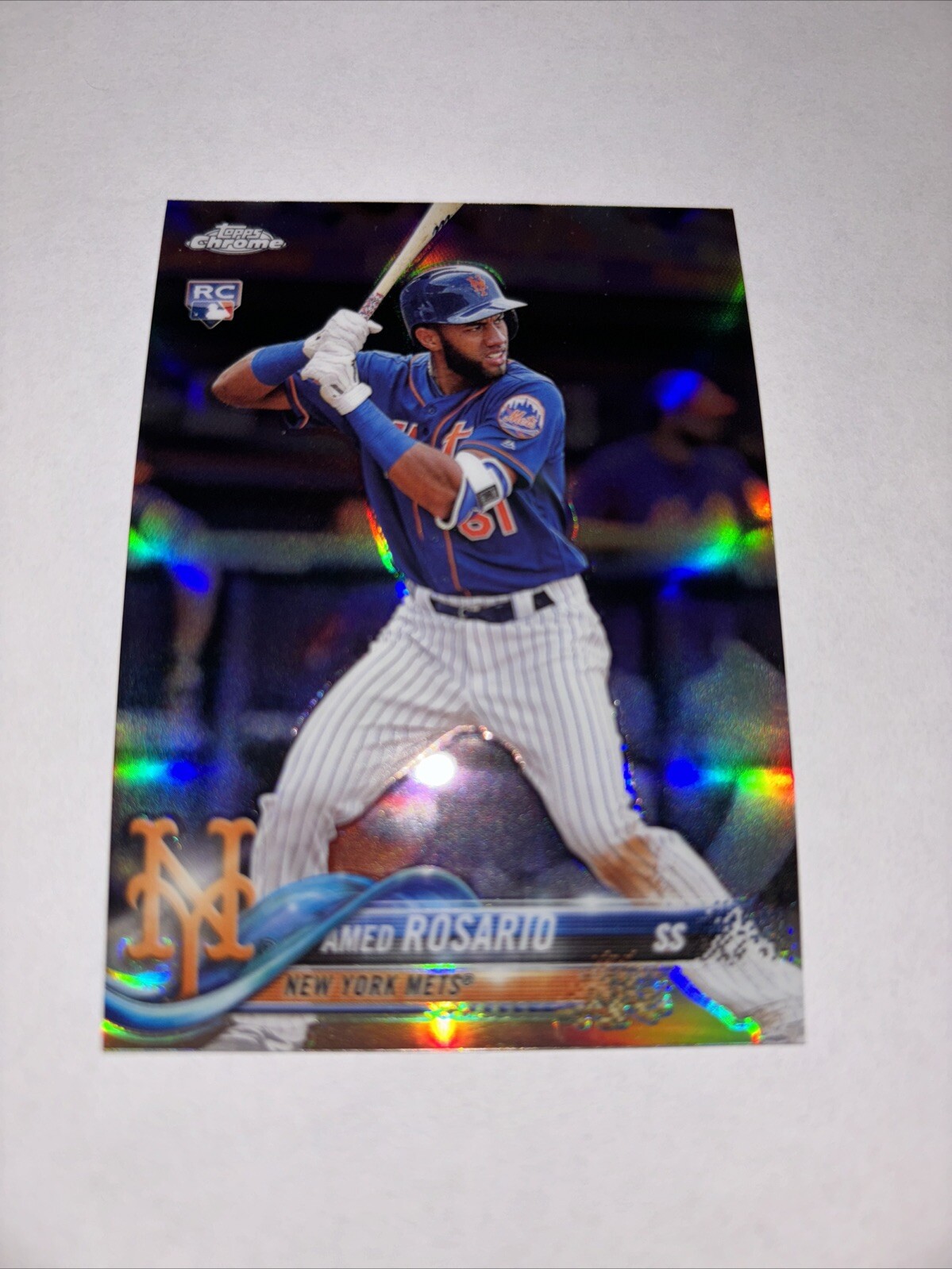 2018 Topps Chrome - Refractor Batting #60 Amed Rosario (RC)