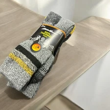 Men's EDDIE BAUER 2 Pair Wool Thermal Crew Socks 17% Wool Blend Socks NEW