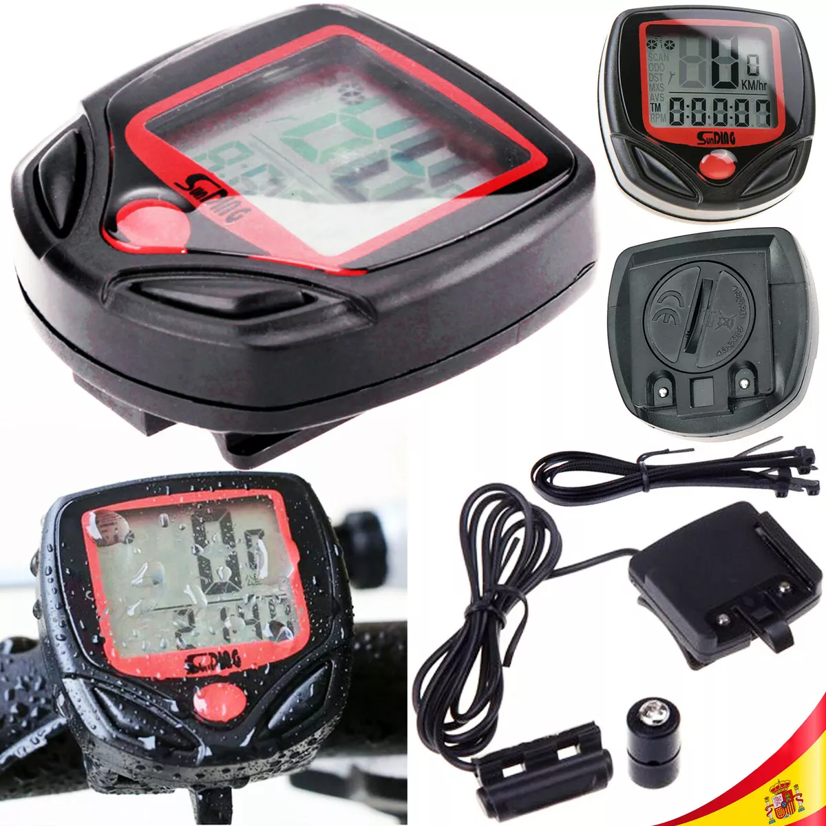 VELOCÍMETRO CUENTAKILÓMETROS LCD KILOMETROS KILOMETRAJE BICICLETA  SPEEDOMETER