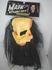 Half Face Skinned Skull Halloween Mask With Hair Mario Chiodo Studios 2005