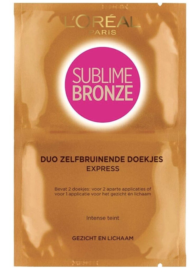 Lingettes autobronzantes L'Oréal Sublime Bronze sans traces hâle naturel x10
