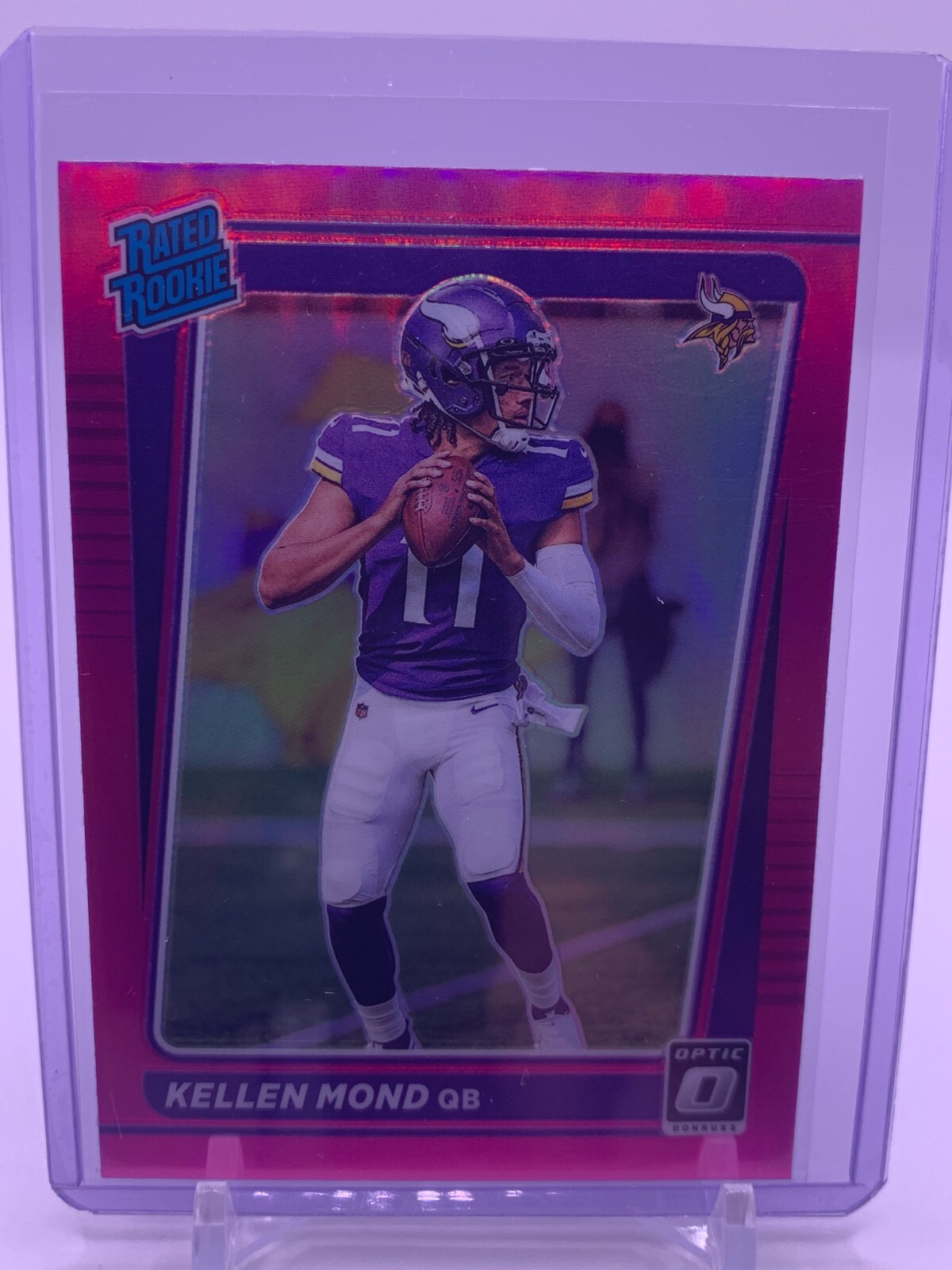 2021 Donruss Optic Rated Rookie Pink Kellen Mond #221 RC Minnesota Vikings