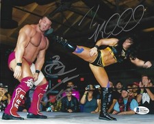 Tessa Blanchard & Brian Cage Signed 8x10 Photo BAS COA AEW Impact Wrestling AAA