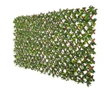naturae decor Expandable Pvc Trellis Hedges 36 in. X 72 in. Gardenia Artificial 