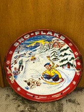 Vintage 1950's Garton Toy Co Sheboygan, WI SNO-FLAKE Metal Snow Saucer Sled Disc