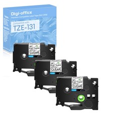 Compatible with Brother 3PK Clear Label Tape 12mm PT-H110 TZ-131 TZe-131