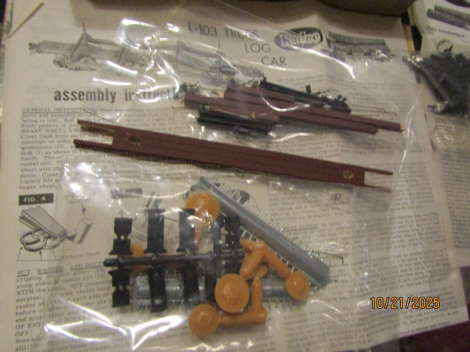 Vintage Kadee HO L-103 Truss Logging Log Car Kit NOS - Image 3 of 4