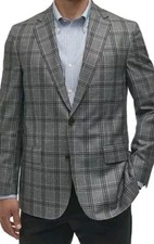Brooks Brothers Men's Classic-Fit Made In USA 100 Wool Plaid Blazer 38R