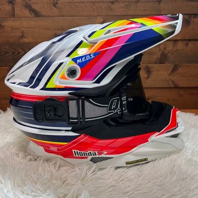 SHOEI VFX-WR PINNACLE M Motocross Helmet Rare w/ 100% Goggles