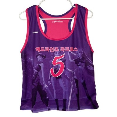 Headlines Lacrosse Women's Reversible Pinnie Jersey Anime Purple Pink #5 M
