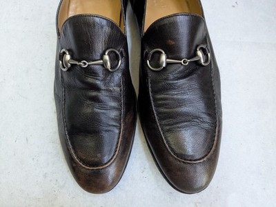 Gucci Horsebit Loafers Brown Men 11 Leather Slip-On Dress  display picture 1