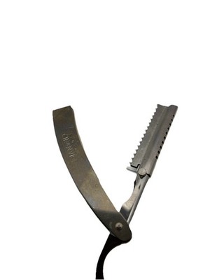 Vintage Burmax Diamond Edge Stainless Steel Barber Tool Flip