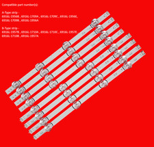 Barra de tira LED de repuesto para matriz de retroiluminación LG 42LF580V 42LB580V 42LB5500 42" TV