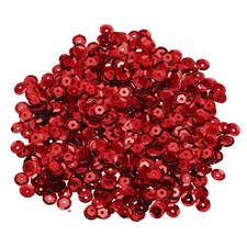 10000 Pcs Loose Sequins 6MM Bulk Cup Sequins Red