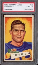 1952 Bowman Large Football #56 Tobin Rote PSA 6
