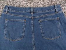 LL Bean Jeans Womens 16 Blue Classic Fit Stretch Denim Straight Leg Pants 34x28
