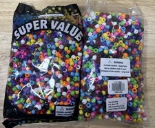 The Beadery - Super Value 1 LB Bags - Pony Beads - 750SV076 - Lot Of 2 Bags
