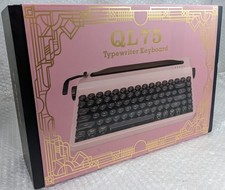 Yunzii QL75 Wireless Typewriter Keyboard Hot Swappable Retro Mechanical -  Pink.