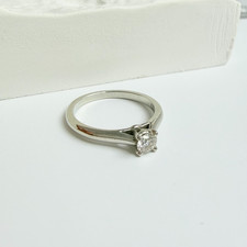 Cartier Solitaire 18K White Gold 0.23ct Diamo...