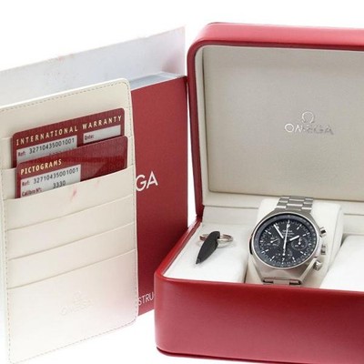 OMEGA Speedmaster Mark II 327.10.43.50.01.001 43mm SS Black Dial Watch #C12604