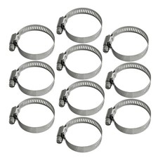 10pc 2 Inch Stainless Steel Hose Clips Pipe Clamps 27-51mm ww