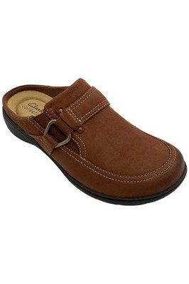 Clarks Women's Carleigh Viola Slip-On Mule Tan/Nubuck