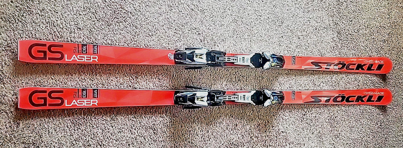 2018 Stockli GS Laser WRT FIS Skis w/ Salomon X20 Lab Bindings 193cm 30m radius