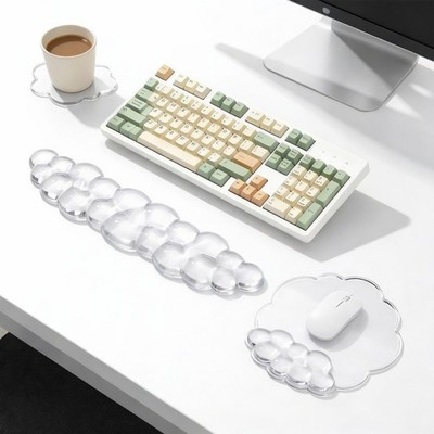Copkim Cloud Keyboard Wrist Rest Set with one size, Clear
