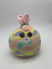 Ty Squish A Boos Collection "Furry" Plush Bunny Stuffed Animal 10"