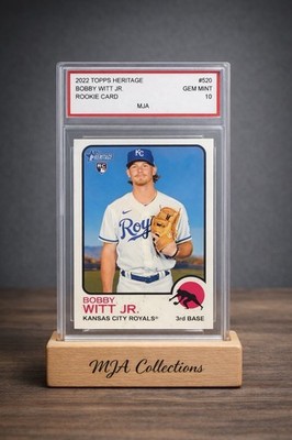 2022 Topps Heritage High Number Bobby Witt Jr. RC #520 Graded 10 Gem Mint Royals