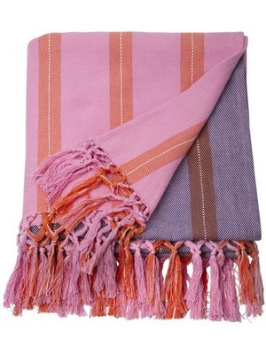 Ikea MÄVINN Plaid rosa/orange Streifen 110x170 limited collection NEU