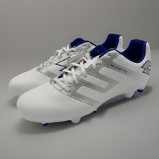 Lotto Maestro 700 V FG Soccer Cleats Size 10.5 All White / Silver Metal 2 Unisex