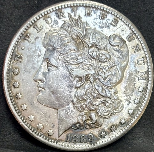 1889 CC MORGAN SILVER DOLLAR ICG EF45 XF45 CARSON CITY MINT COIN - ALMOST AU!