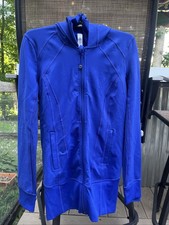 Lululemon Daily Practice Jacket Sapphire Womens Size 4 Blue Full Zip Hoodie