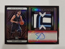 2021-22 PANINI OBSIDIAN SANTI ALDAMA AUTO AUTOGRAPH RPA PATCH RC RED PRIZM /5