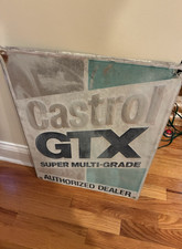 Vintage Metal Sign - Castrol Gtx Super Multi-grade Authorized Dealer -sold As Is