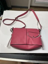 NWT Marc Jacobs Pink Leather Crossbody Bag with Front Pocket Crossbody 