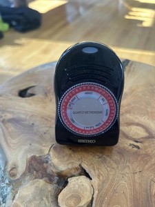 Seiko Quartz Metronome Black Portable Music Tempo Device