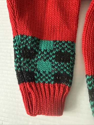 Karen Scott Sweater Women Petite L PL Scottie Dog 1980s NOS Ugly Christmas VNTG