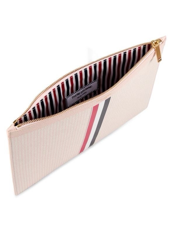 NWT THOM BROWNE $900 Seersucker Leather Document Holder Tablet Bag