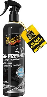 Meguiar S Air Re-Fresher Odor Fighting Spray - Black Chrome Scent - Convenient C