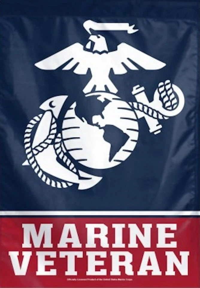 WinCraft U.S. Marine Veteran Double Sided Garden Flag with Pole, 12.5 x 18 in - Image 2 of 2