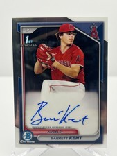 2024 BOWMAN BARRETT KENT 1ST BASE CHROME AUTO NO. CPA-BK ANGELS