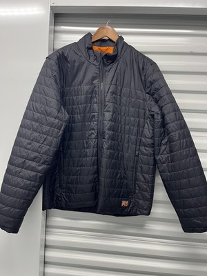 Timberland PRO Puffer Jacket Mens Large Black Rain Repel Athletic Fit Workwear