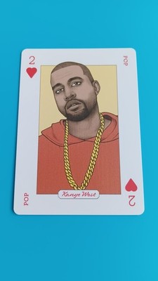 Kanye West Card Music Genius Playing Card Two Of Hearts Heartless Gold Digger