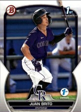 2023 Bowman 1st Edition Juan Brito #BPPF-77 Colorado Rockies 27P