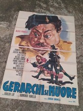 FASCISMO & CINEMA - ENORME MANIFESTO DI GERARCHI SI MUORE con Aldo Fabrizi 1961