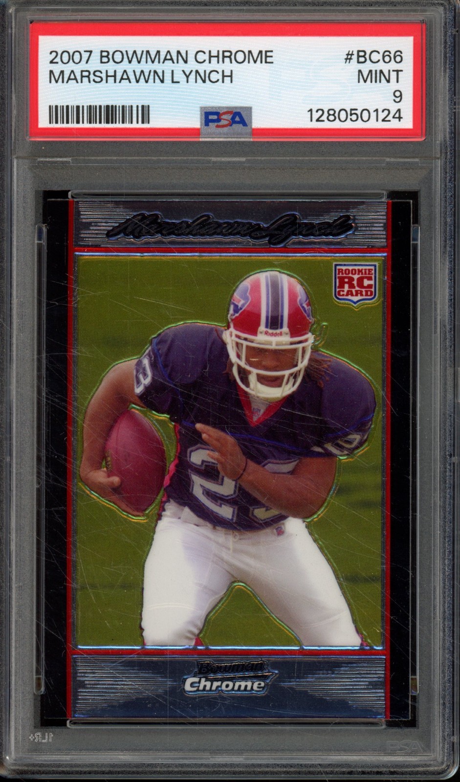 2007 Bowman Chrome MARSHAWN LYNCH #BC66 RC Rookie Card PSA 9 Buffalo Bills